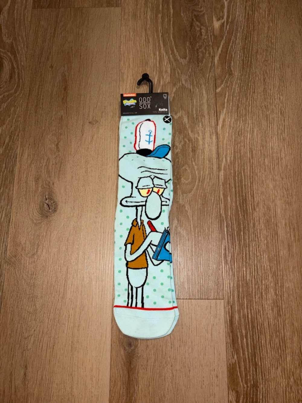Odd Sox Nickelodeon Squidward Sponge From Bob Men’s Crew Socks Size 8-12 New